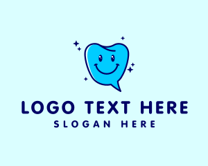 Dental Tooth Chat Bubble logo