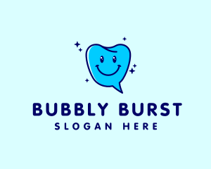 Dental Tooth Chat Bubble logo design