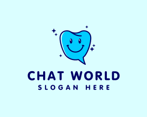 Dental Tooth Chat Bubble logo design