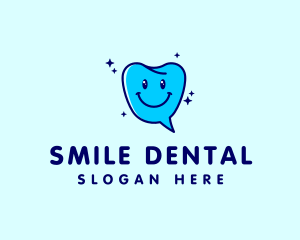 Dental Tooth Chat Bubble logo design