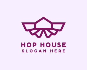 Purple House Wings logo design