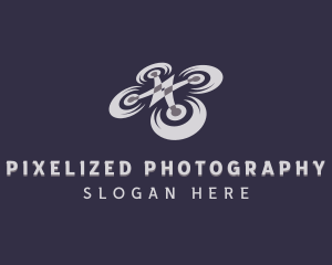 Drone Camera Quadcopter logo design