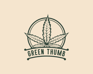 Cannabis Weed Leaf logo design