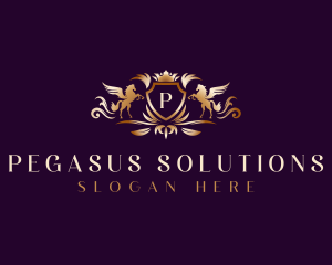 Pegasus Elegant Crest logo design