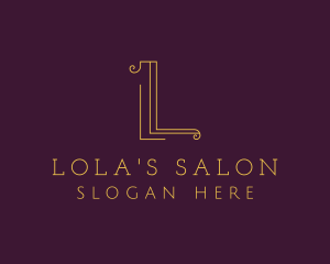 Feminine Gold Salon logo design