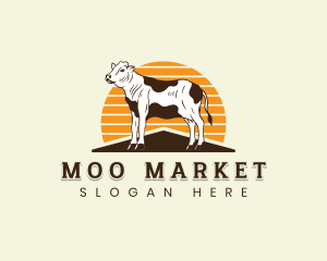 Cow Agriculture Farm logo design