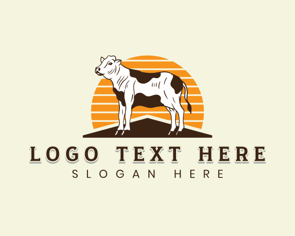 Cow Agriculture Farm logo