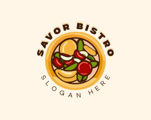 Cheese Vegetable Pizza logo design