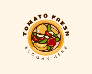 Cheese Vegetable Pizza logo design