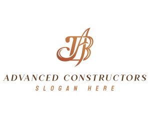 Luxury Monogram Letter AB logo design