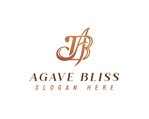 Luxury Monogram Letter AB logo design