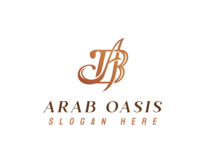 Luxury Monogram Letter AB logo design