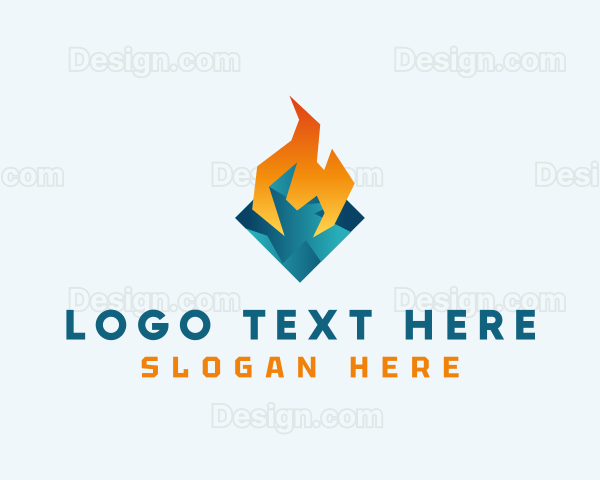 Hot & Cold Temperature Logo