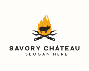 Pig Grill Restaurant logo design