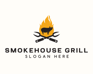 Pig Grill Restaurant logo design