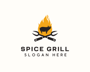 Pig Grill Restaurant logo design