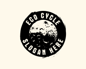 Grunge Moon Badge logo