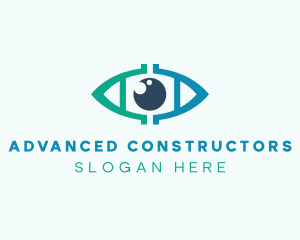 Eye Surveillance Letter A logo design