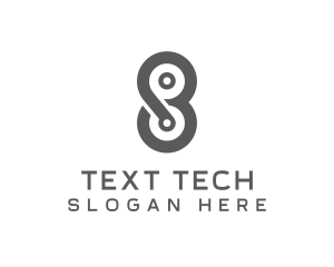 Modern Tech Number 8 logo design