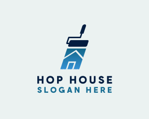 Paint Roller House logo design