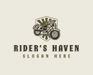 Motorcycle Rider Motorbike logo design