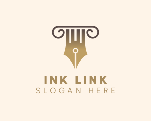 Pen Legal Pillar logo design