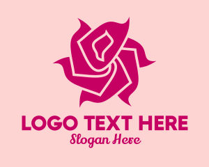 Pink Rose Petals  Logo