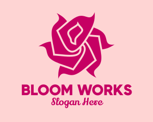 Pink Rose Petals  logo design