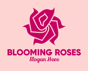 Pink Rose Petals  logo design
