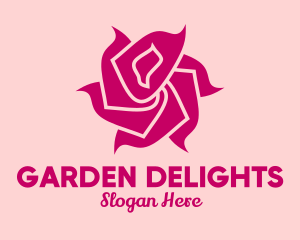 Pink Rose Petals  logo design