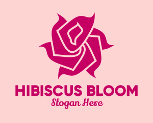 Pink Rose Petals  logo design