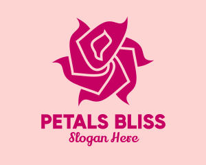 Pink Rose Petals  logo design