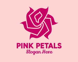 Pink Rose Petals  logo design