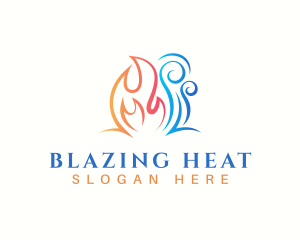 Heating Cooling Ventilation logo design