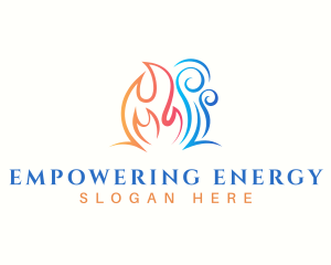 Heating Cooling Ventilation logo design