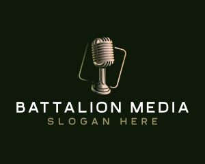 Media Microphone Podcast logo design