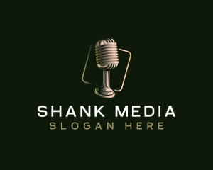 Media Microphone Podcast logo design