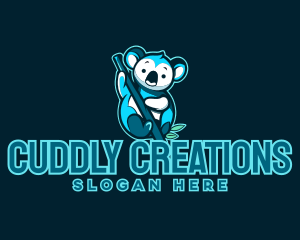 Blue Koala Mascot logo design