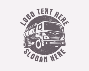 Truck - Fuel Truck Transportation logo design