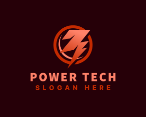 Electric Thunderbolt Power Logo