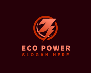 Electric Thunderbolt Power logo design