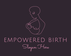 Pink Woman Breastfeeding logo