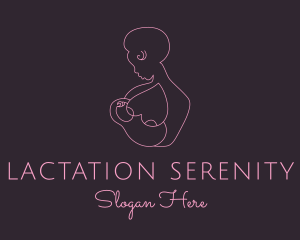 Pink Woman Breastfeeding logo