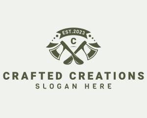 Axe Carpenter Woodwork logo design