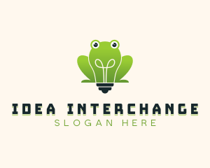 Frog Lightbulb Daycare logo design