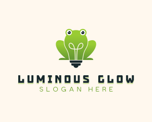 Frog Lightbulb Daycare logo design