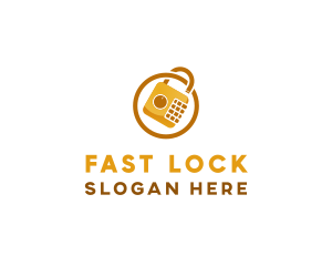 Padlock Safe Security logo design