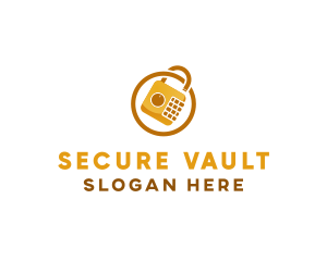 Padlock Safe Security logo design