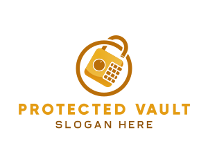 Padlock Safe Security logo design