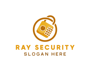 Padlock Safe Security logo design